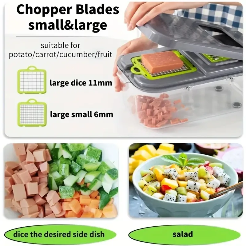 22PCs Multi-functional Food Chopper with Large Container-SA2411-47 - Image 13