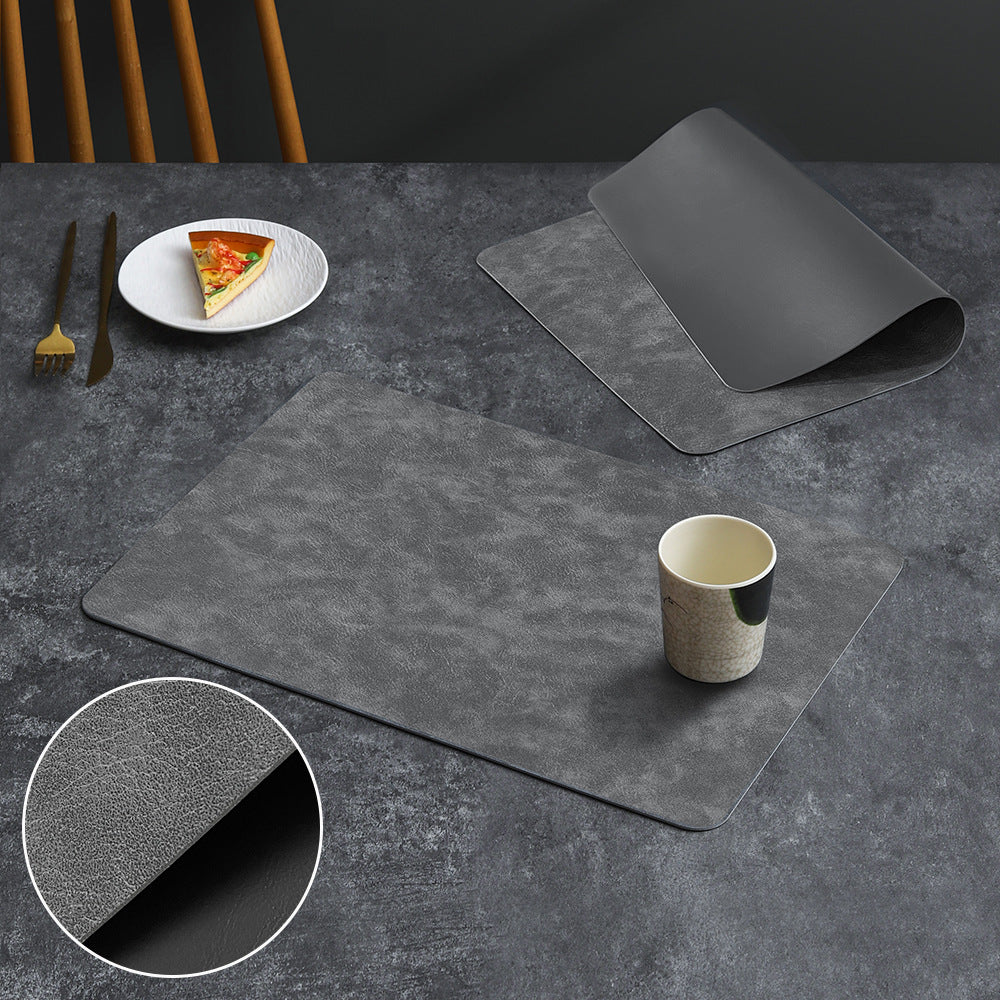 2PCs Rectangular Shape Leather Placemat - Image 3