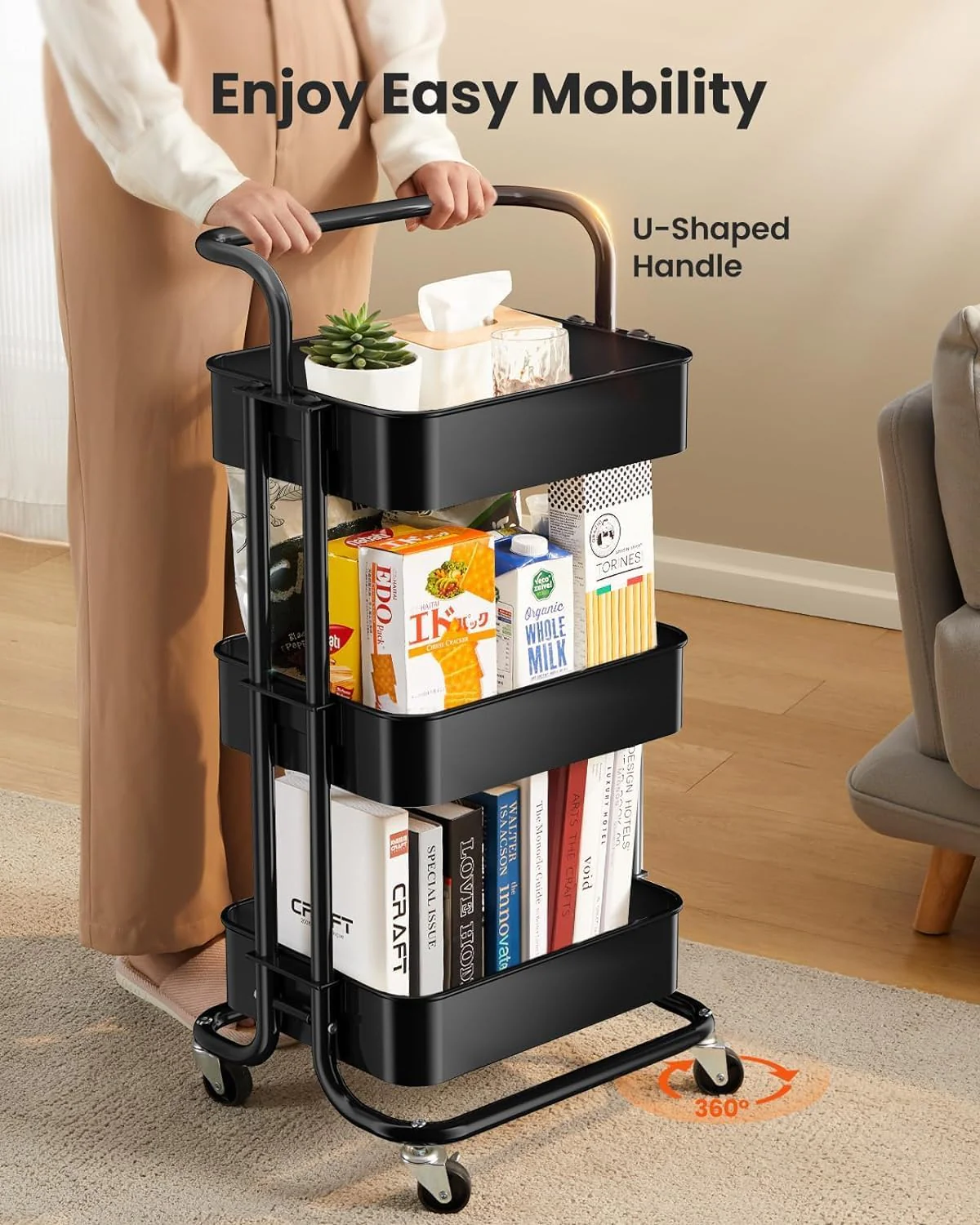 3-Layers Multi-function Trolley Storage Organizer(15262) - Image 12