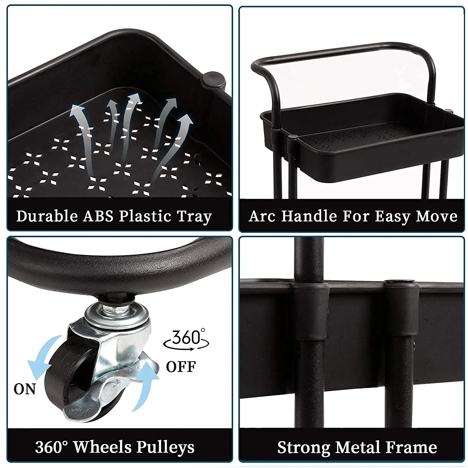 3-Layers Multi-function Trolley Storage Organizer(15262) - Image 16