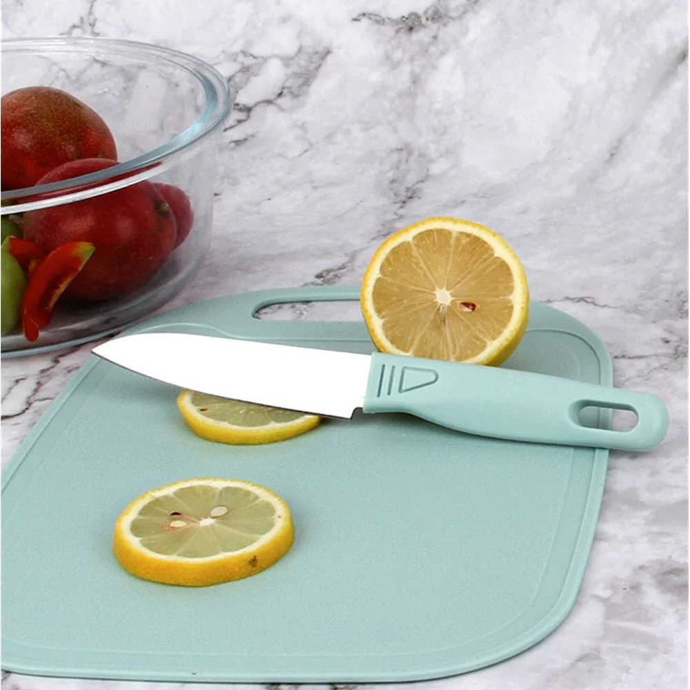 4 PCs Cutting Board With Knife Set(5717)-Green - Image 7