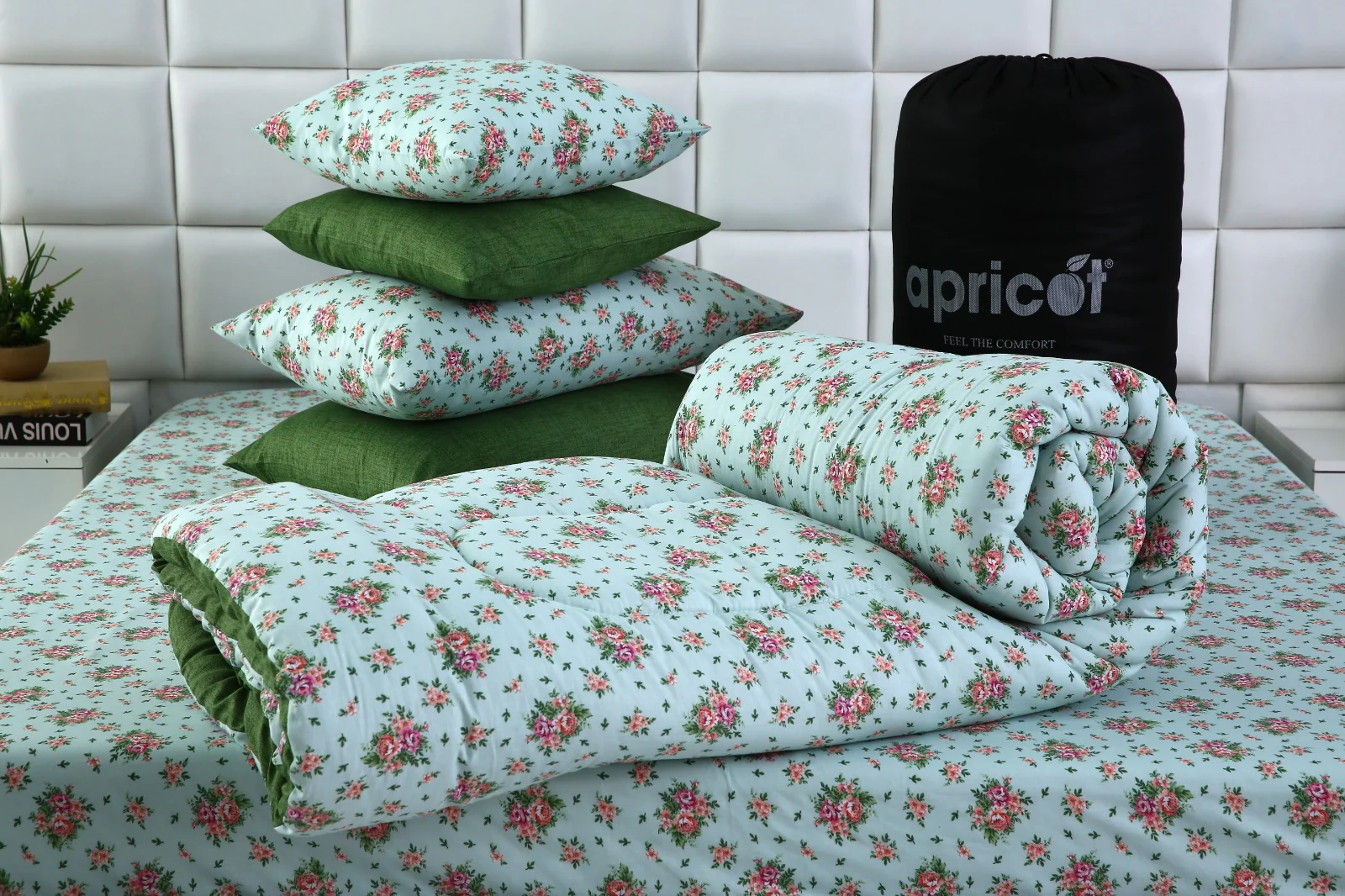 5 PCs Single Razai Set-Verdant - Image 10