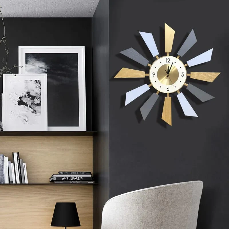 55CM Wooden Wings Wall Clock