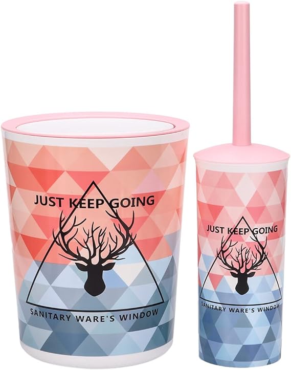 6 Pcs Printed Bathroom Accessory Set-Keep Going - Image 2