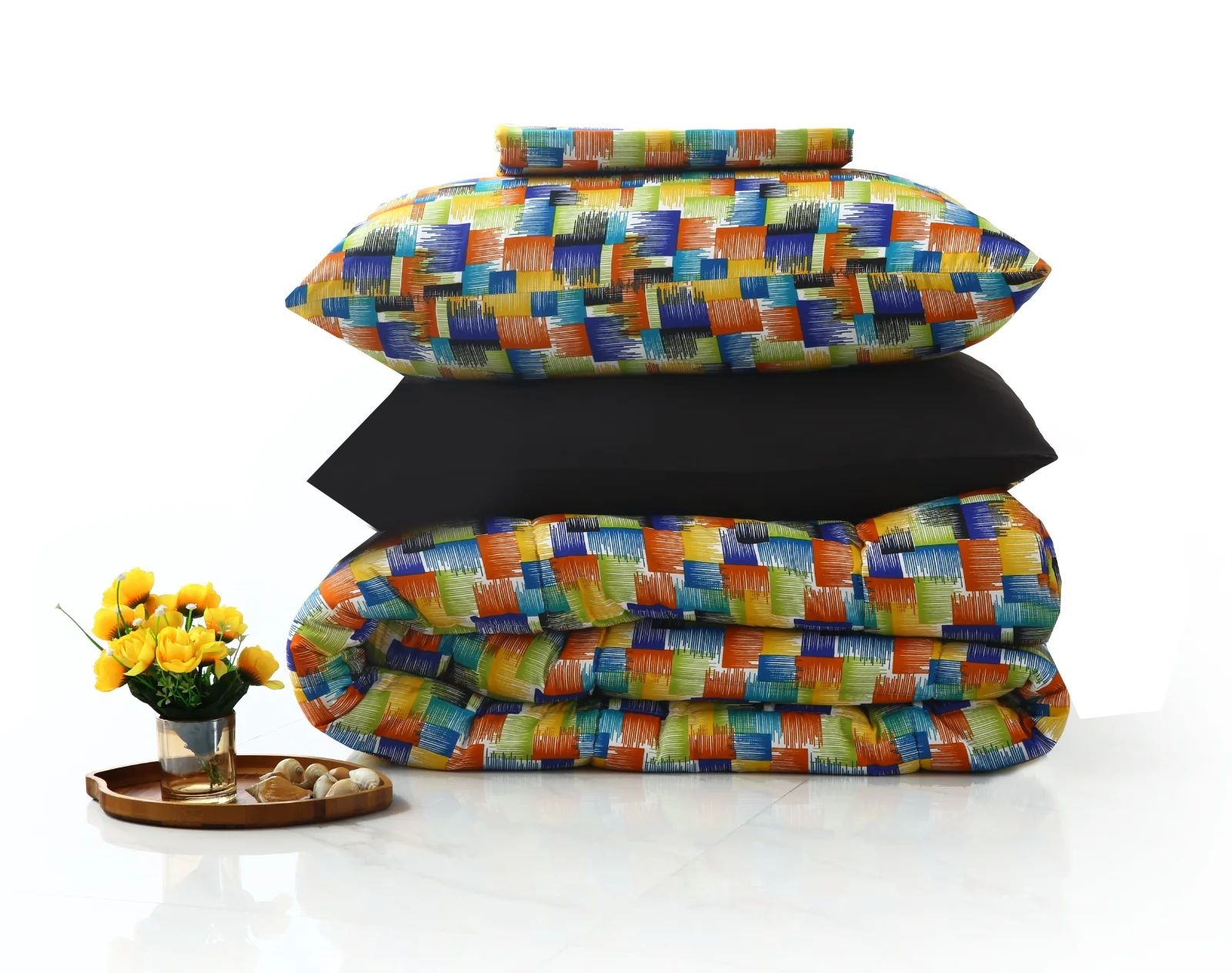 6 PCs Summer Comforter Set-Coral Rush - Image 13