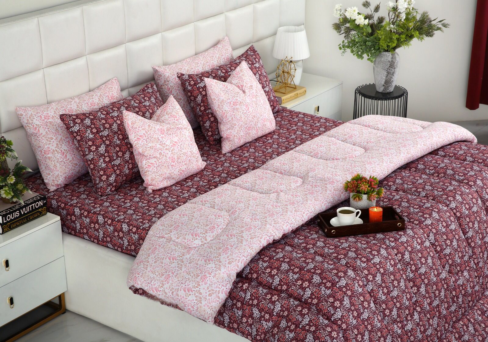 8 PCs Winter Razai Set-Daisy Day - Image 13