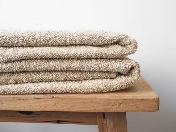 Bath Sheet 80*180 cm- Beige(1594) - Image 2
