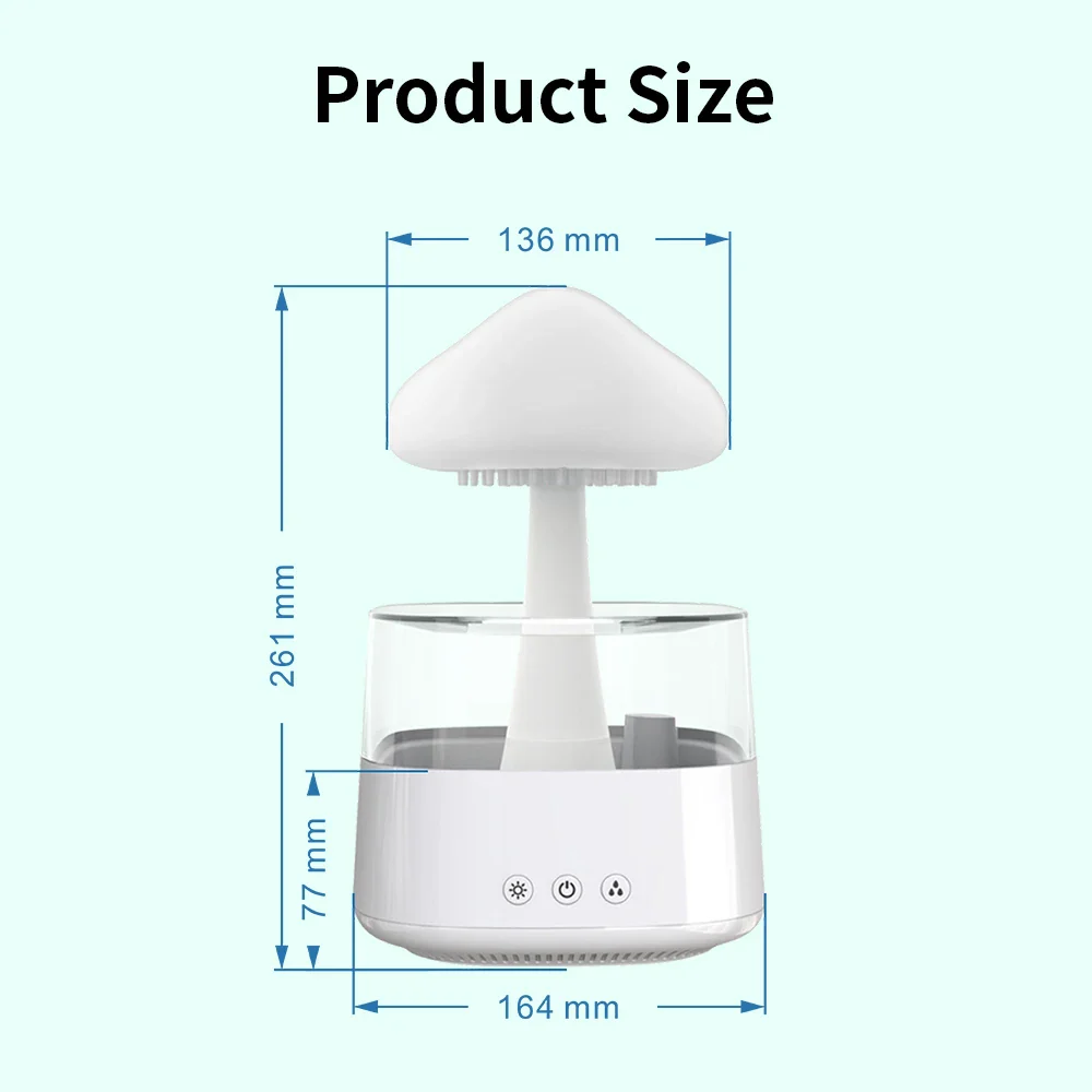 Cloud Rain Humidifier With 7 Colors Light-SA2411-62 - Image 13
