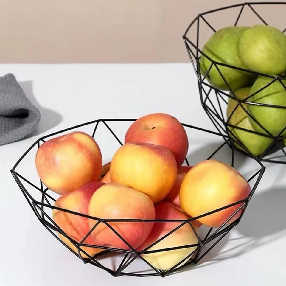 Creative Iron Fruit Basket-(5291) Black - Image 2