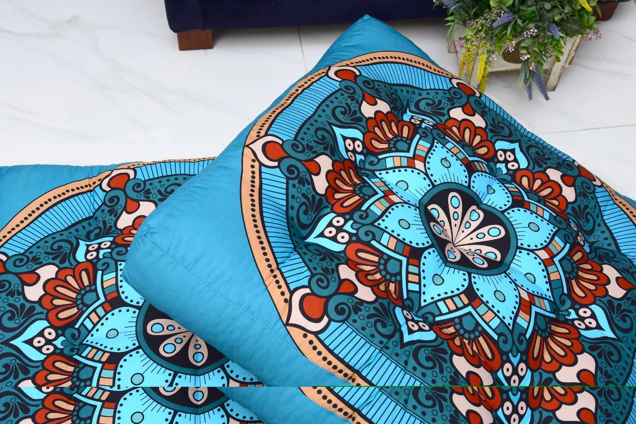 Digital Printed Square Floor Cushions-Boho - Image 4