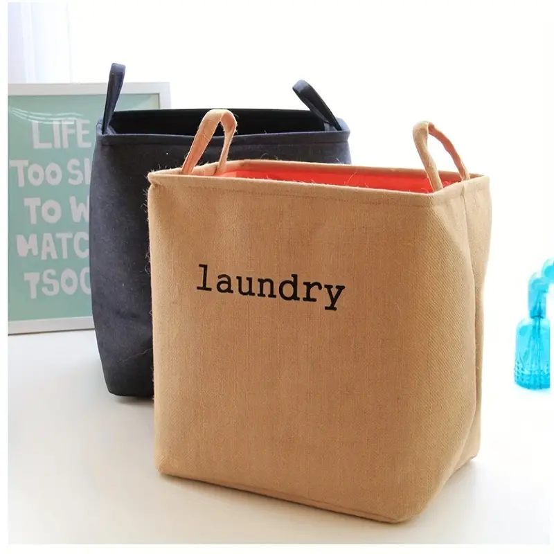 Eva Collapsible Laundry Basket-Beige - Image 11