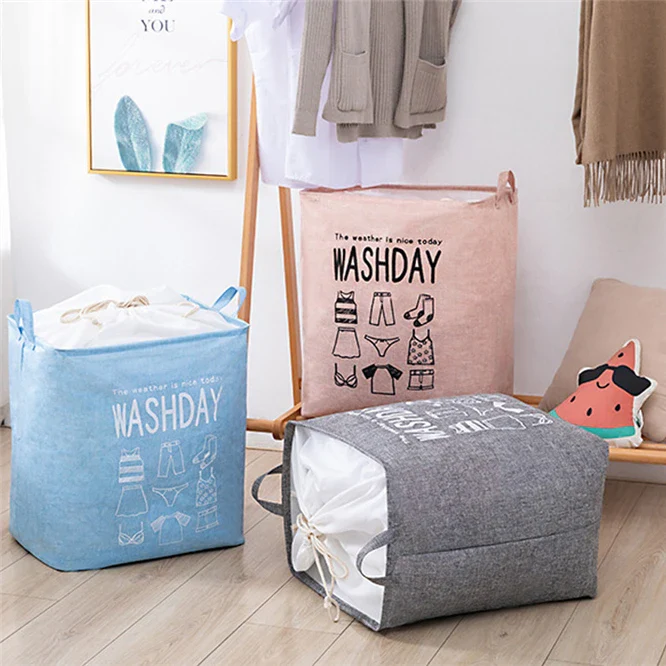 Eva Collapsible Laundry Basket Wash Day-Sky blue - Image 9