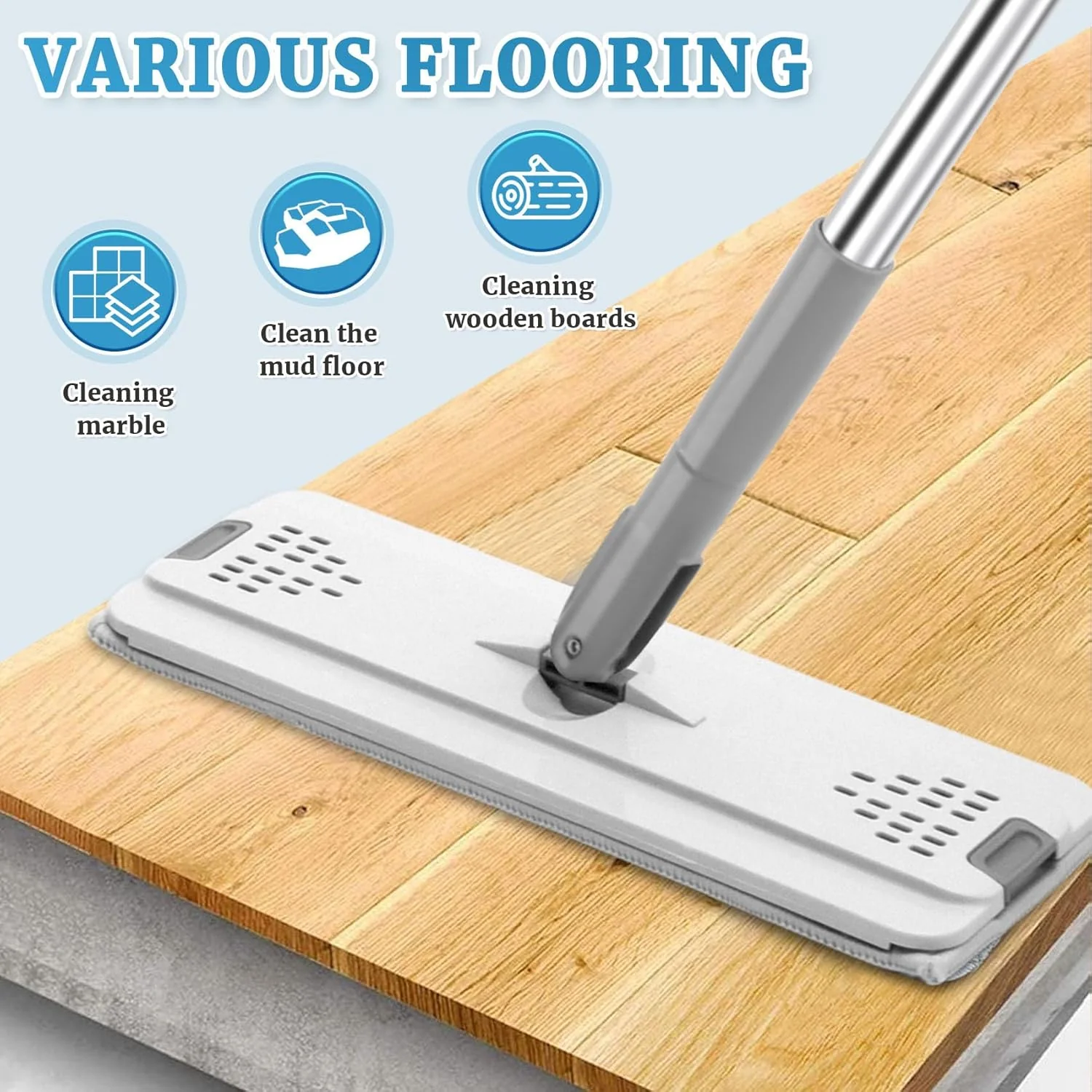 Flat Floor Mop With Bucket-SA2408-126 - Image 7