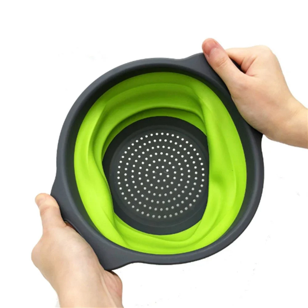 Collapsible Silicone Drain water bucket-Green(Large) - Image 10