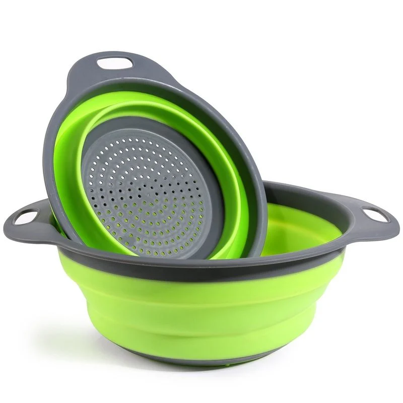 Collapsible Silicone Drain water bucket-Green(Large) - Image 12