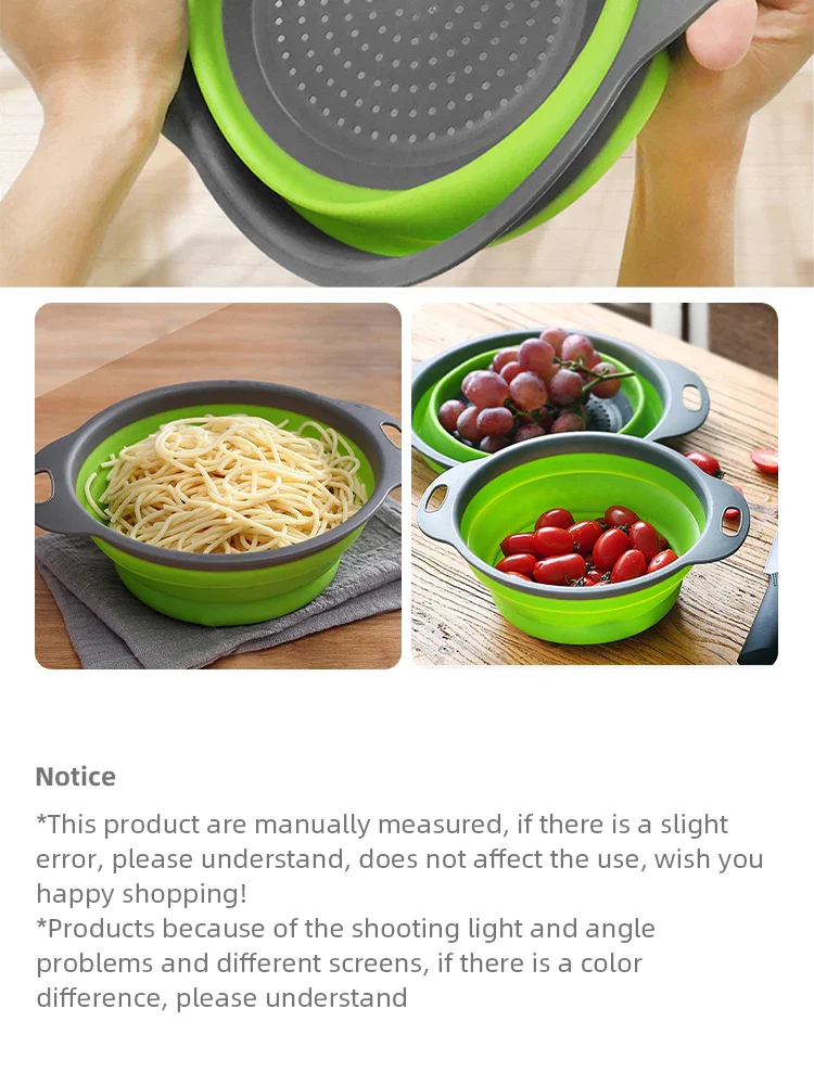 Collapsible Silicone Drain water bucket-Green(Large) - Image 9