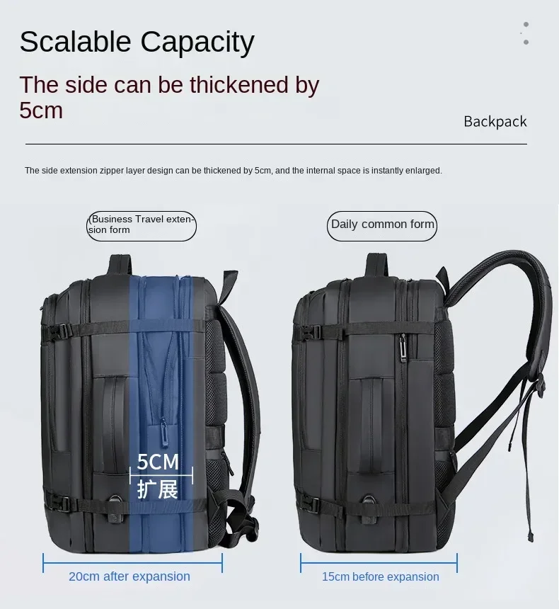 Large Capacity Multifunctional Extensible Rechargeable Hand-held Backpack-SA2408-271 - Image 14