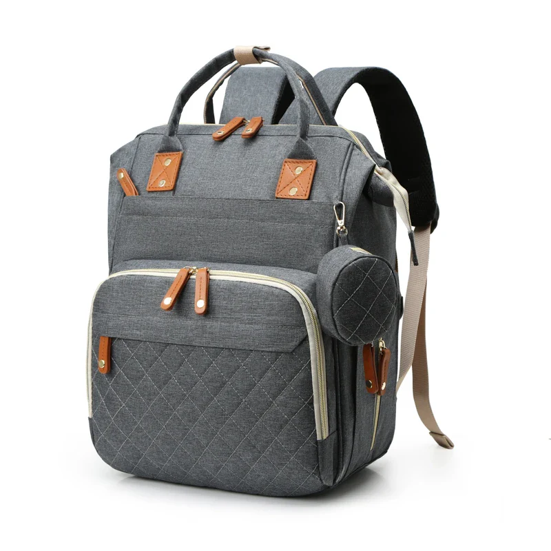 Large Diaper Backpack-SA2408-274(Grey) - Image 18