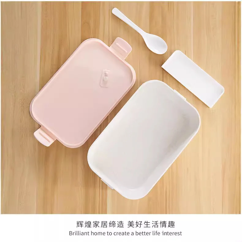 Large Rectangular Lunch Box-SA2408-307(Pink) - Image 2