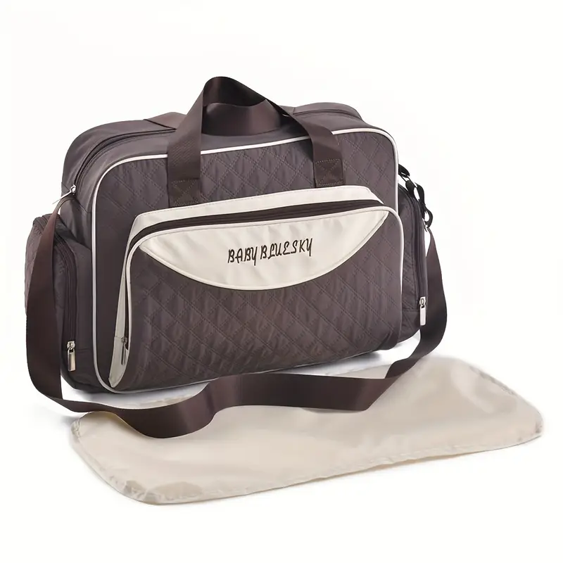 Multi function Mommy Bag with Large Capacity-SA2408-272(Brown) - Image 2