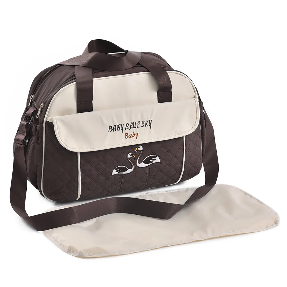 Multi function Mommy Bag with Large Capacity-SA2408-273(Brown) - Image 2