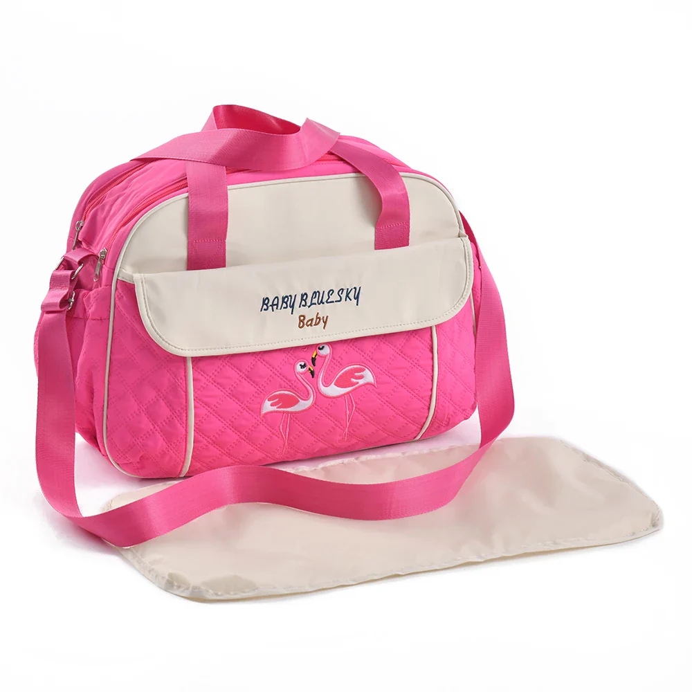 Multi function Mommy Bag with Large Capacity-SA2408-273(Pink) - Image 2