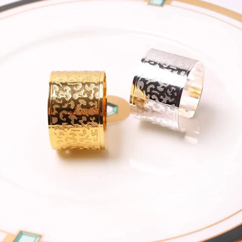 Napkin Holder Rings-Leopard Print(Sliver) - Image 6