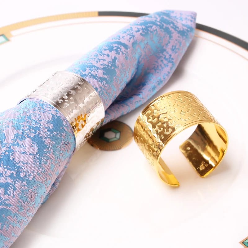 Napkin Holder Rings-Leopard Print(Sliver) - Image 8