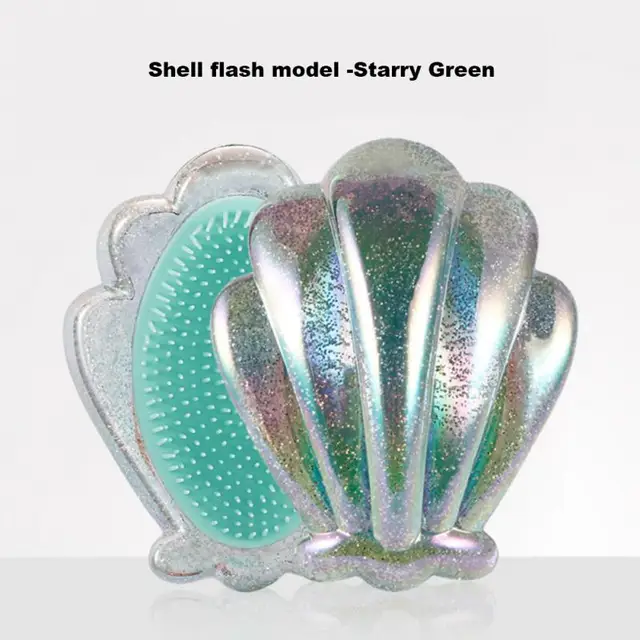 Shiny Shell Hair Brush-Mermaid Shell - Image 4