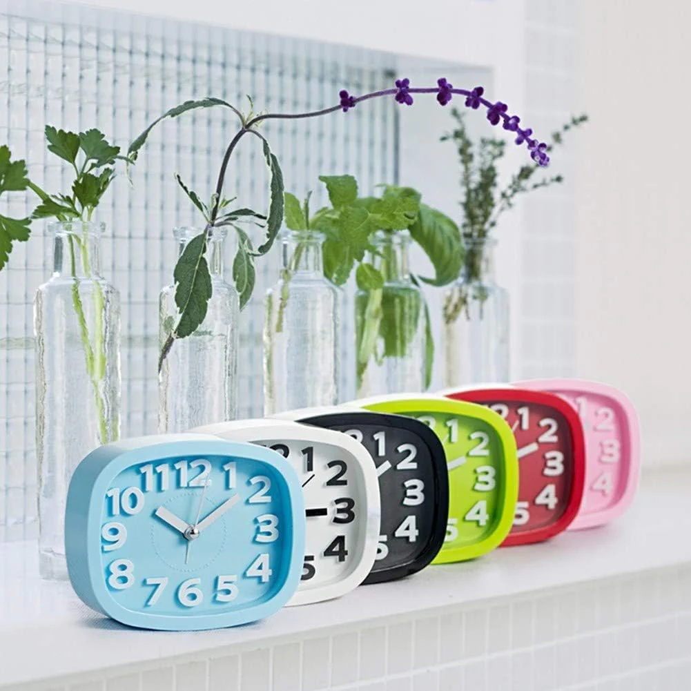 Side Table Alarm Clock-Green(5545)(SA2405-57) - Image 3