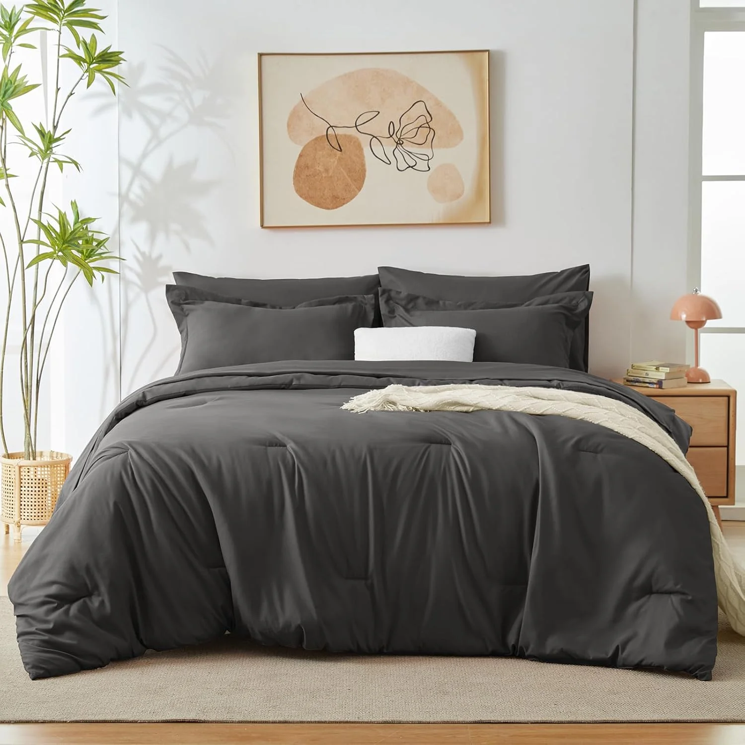 Solid Duvet Cover-Grey