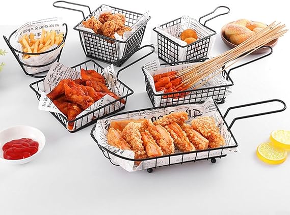 Stainless Steel Tower Snack Basket5646-Black - Image 6